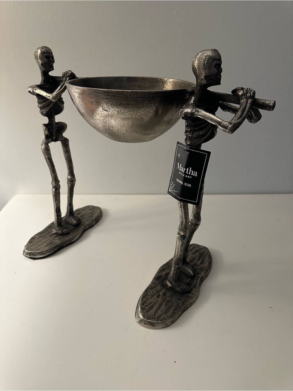 Silver Skeleton Decorative Bowl Stand